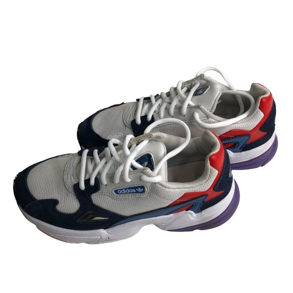 ADIDAS FALCON CRYSTAL WHITE NAVY WOMEN SHOES CG6246 SIZE 6.5